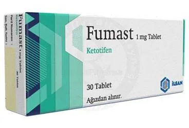 FUMAST 1 MG TABLET ambalajı, tablet formunda ketotifen içerir. Üretici: İLSAN İLAÇ VE HAMMADDELERİ SANAYİ TİCARET ANONİM ŞİRKETİ.