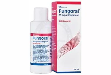 FUNGORAL 20 MG 100 ML SAMPUAN ürün ambalajı. Etkin maddesi ketokonazol -topikal. Üretici: BERKO İLAÇ VE KİMYA SAN. A.Ş.