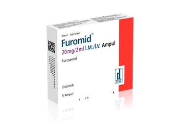 FUROMID 20 MG/2 ML I.M./I.V. ENJEKSIYONLUK COZELTI ICEREN AMPUL (5 AMPUL) (furosemid) kutu fotoğrafı, çözelti. Üretici: DEVA HOLDİNG ANONİM ŞİRKETİ.