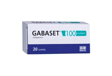 GABASET 100 MG 20 KAPSÜL (gabapentin) kutu fotoğrafı, kapsül. Üretici: BİOFARMA İLAÇ SANAYİ VE TİCARET A.Ş.