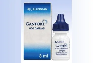 GANFORT GÖZ DAMLASI 1x3 ML (timolol maleat + bimataprost) kutu fotoğrafı, göz damlası. Üretici: ABBVİE TIBBİ İLAÇLAR SANAYİ VE TİCARET LİMİTED ŞİRKETİ.