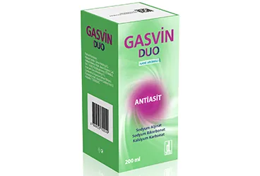 GASVIN DUO 500 MG + 213 MG + 325 MG/10 ML ORAL SUSPANSIYON (200 ML) kutusu, oral süspansiyon formunda antiasit kombinasyonlar içerir. Üretici: DEVA HOLDİNG ANONİM ŞİRKETİ.