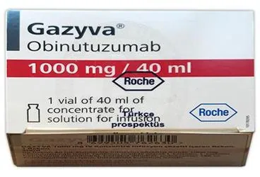 GAZYVA 1000 MG IV KONSANTRE INFUZYON COZ. ICEREN FLAKON kutusu, flakon formunda obinutuzumab içerir. Üretici: ROCHE MÜSTAHZARLARI SANAYİ ANONİM ŞİRKETİ.