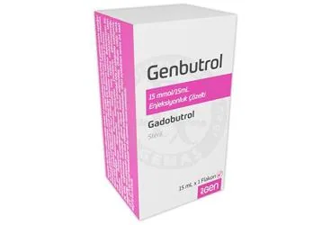 GENBUTROL 15 MMOL/15 ML ENJEKSIYONLUK COZELTI (gadobutrol) kutusu, çözelti. Üretici: GEN İLAÇ VE SAĞLIK ÜRÜNLERİ SAN.VE TİC. A.Ş.