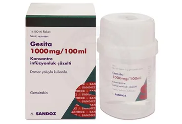 GESITA 1000 MG/100 ML KONSANTRE INFUZYONLUK COZELTI (gemsitabin hcl) kutu fotoğrafı, çözelti. Üretici: SANDOZ İLAÇ SANAYİ VE TİCARET A.Ş.