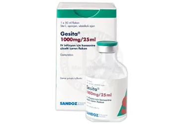GESITA 1000 MG/25 ML IV INF.SOL. ICIN KONSANTRE COZELTI ICEREN FLAKON ürün ambalajı, çözelti formunda gemsitabin hcl içerir. Üretici: SANDOZ İLAÇ SANAYİ VE TİCARET A.Ş.