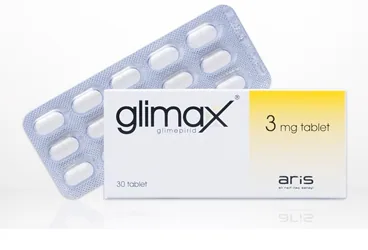 Glimepirid içeren tablet: GLIMAX 3 MG 30 TABLET kutu fotoğrafı. Üretici: ALİ RAİF İLAÇ SANAYİ A.Ş.
