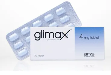 Glimepirid içeren tablet: GLIMAX 4 MG 30 TABLET kutu fotoğrafı. Üretici: ALİ RAİF İLAÇ SANAYİ A.Ş.