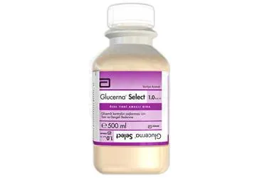 Enteral beslenme içeren GLUCERNA SELECT VANILYA AROMALI 500 ML ambalajı. Üretici: ABBOTT LABORATUARLARI İTHALAT İHRACAT VE TİCARET LİMİTED ŞİRKETİ.
