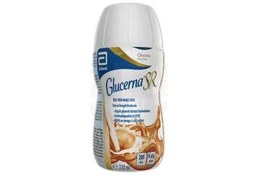 Enteral beslenme içeren GLUCERNA SR CIKOLATA AROMALI 220 ML ambalajı. Üretici: ABBOTT LABORATUARLARI İTHALAT İHRACAT VE TİCARET LİMİTED ŞİRKETİ.