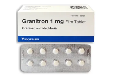 GRANITRON 1 MG 10 FILM TABLET ambalajı, film kaplı tablet formunda granisetron içerir. Üretici: KOÇAK FARMA İLAÇ VE KİMYA SANAYİ A.Ş.