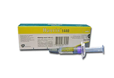 Hepatit a aşısı içeren enjeksiyonluk ürün: HAVRIX ADU. 1440 MCG 1 ENJEKTOR kutusu. Üretici: GLAXOSMİTHKLİNE İLAÇLARI SAN. VE TİC. A.Ş.