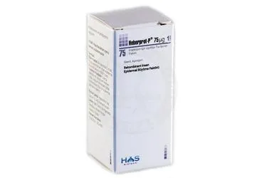 HEBERPROT-P 75 MG ENJEKSIYON ICIN LIYOFILIZE TOZ ICEREN 1 FLAKON (rekombinant insan epidermal büyüme faktörü (rhegf)) ürün ambalajı, flakon. Üretici: HASBIOTECH İLAÇ SANAYİ VE TİCARET ANONİM ŞİRKETİ.