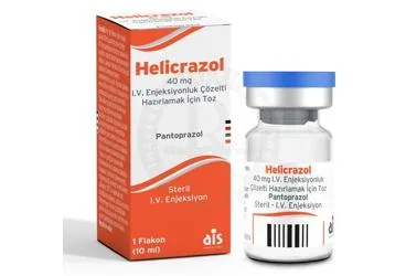 HELICRAZOL 40 MG I.V. ENJEKSIYONLUK COZELTI HAZIRLAMAK ICIN TOZ (pantoprazol) kutusu, çözelti. Üretici: AROMA İLAÇ SAN.LTD.ŞTİ.