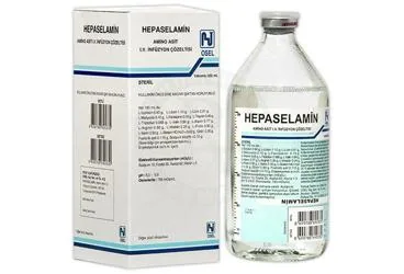 HEPASELAMIN AMINOASIT SOL 500 ML SETLI SISE kutu fotoğrafı. Etkin maddesi beslenme solusyonu. Üretici: OSEL İLAÇ SANAYİ VE TİCARET ANONİM ŞİRKETİ.