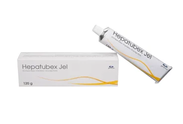 HEPATUBEX 50 IU /10 MG / 100 MG JEL (100 G JEL) kutu fotoğrafı. Ext.cepae + heparin + allantoin içeren jel. Üretici: GENVEON İLAÇ SANAYİ VE TİCARET ANONİM ŞİRKETİ.