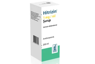 HITRIZIN 1MG/ML 200 ML SURUP kutusu. Setirizin içeren şurup. Üretici: DEVA HOLDİNG ANONİM ŞİRKETİ.