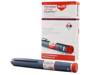 HUMALOG MIX 50 100IU/ML SUSPANSIYON ICEREN KARTUS(3 ML/5 KARTUS) (insülin lispro -kısa-orta kombine) kutu fotoğrafı, süspansiyon. Üretici: LİLLY İLAÇ TİCARET LİMİTED ŞİRKETİ.