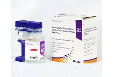 Normal insan immünglobulin içeren çözelti: HYQVIA 10 G / 100 ML SC KULLANIM ICIN INFUZYONLUK COZELTI ICEREN FLAKON (2 FLAKON) kutu fotoğrafı. Üretici: TAKEDA İLAÇ SAĞLIK SANAYİ TİCARET LTD.ŞTİ.