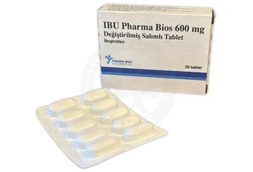 IBU PHARMA BIOS 600 MG DEGISTIRILMIS SALIMLI TABLET (20 TABLET) kutusu, tablet formunda ibuprofen içerir. Üretici: PHARMA BİOS İLAÇ SANAYİ ANONİM ŞİRKETİ.