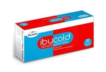 IBUCOLD 200 MG/30 MG FILM KAPLI TABLET (30 FILM KAPLI TABLET) (psödoefedrin kombinasyon) ambalajı, film kaplı tablet. Üretici: HUMANİS SAĞLIK ANONİM ŞİRKETİ.