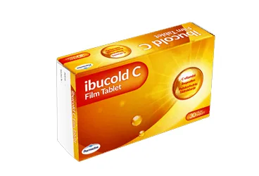 Psödoefedrin kombinasyon içeren film kaplı tablet: IBUCOLD C 200 MG/30 MG/300 MG FILM KAPLI TABLET (24 FILM KAPLI TABLET) ürün ambalajı. Üretici: HUMANİS SAĞLIK ANONİM ŞİRKETİ.