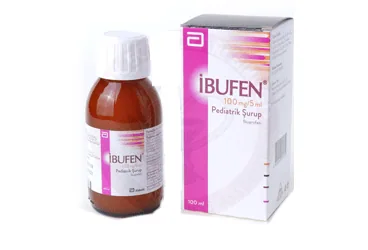 IBUFEN 100 MG/5 ML 100 ML PEDİATRİK ŞURUP ambalajı, şurup formunda ibuprofen içerir. Üretici: ABBOTT LABORATUARLARI İTHALAT İHRACAT VE TİCARET LİMİTED ŞİRKETİ.