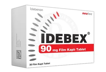 IDEBEX 90 MG 30 FILM KAPLI TABLET (idebenon) kutu fotoğrafı, film kaplı tablet. Üretici: NEUTEC İLAÇ SANAYİ TİCARET ANONİM ŞİRKETİ.