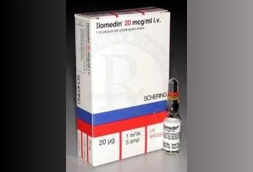Iloprost içeren ampul: ILOMEDIN 20 MCG/ML 5 AMPUL kutu fotoğrafı. Üretici: BAYER TÜRK KİMYA SAN. LTD. ŞTİ.