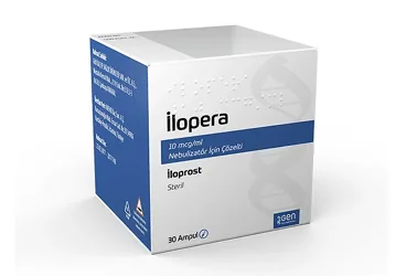 ILOPERA 10 MCG/ML NEBULAZYON ICIN COZELTI ICEREN 30 AMPUL (iloprost) ambalajı, çözelti. Üretici: GEN İLAÇ VE SAĞLIK ÜRÜNLERİ SAN.VE TİC. A.Ş.