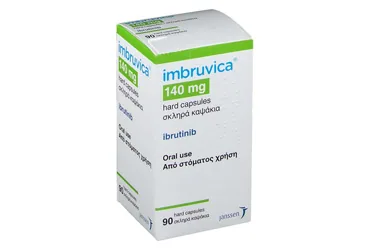 IMBRUVICA 140 MG MG FILM KAPLI TABLET (30 ADET) ürün ambalajı. Ibrutinib içeren film kaplı tablet. Üretici: JOHNSON AND JOHNSON SIHHİ MALZEME SANAYİ VE TİCARET LİMİTED ŞİRKETİ.