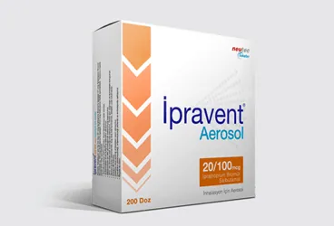 IPRAVENT 20/100 MCG INHALASYON ICIN AEROSOL 200 DOZ (ipratropium bromür monohidrat + salbutamol sülfat) kutusu, inhalasyon aerosolü. Üretici: NEUTEC İNHALER İLAÇ SANAYİ VE TİCARET ANONİM ŞİRKETİ.