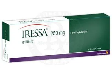 IRESSA 250 MG 30 FILM KAPLI TABLET kutu fotoğrafı. Gefitinib içeren film kaplı tablet. Üretici: ASTRAZENECA İLAÇ SAN.VE TİC.LTD.ŞTİ.