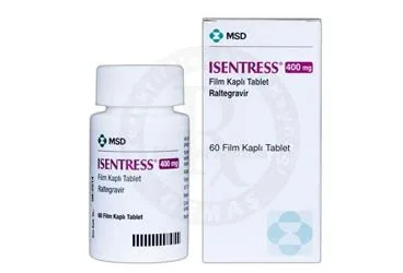 ISENTRESS 400 MG 60 FILM KAPLI TABLET ambalajı, film kaplı tablet formunda raltegravir içerir. Üretici: MERCK SHARP DOHME İLAÇLARI LTD. ŞTİ.