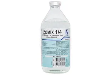 IZOMIX 1/4 500 ML SOL SETLI SISE kutu fotoğrafı. Etkin maddesi dekstroz + sodyum klorur. Üretici: OSEL İLAÇ SANAYİ VE TİCARET ANONİM ŞİRKETİ.