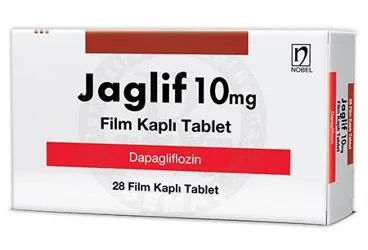 JAGLIF 10 MG FILM KAPLI TABLET (28 TABLET) (dapagliflozin) kutu fotoğrafı, film kaplı tablet. Üretici: NOBEL İLAÇ SAN. VE TİC. A.Ş.