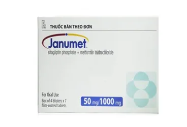 JANUMET 50/1000 MG 56 FILM KAPLI TABLET (metformin + sitagliptin) ürün ambalajı, film kaplı tablet. Üretici: MERCK SHARP DOHME İLAÇLARI LTD. ŞTİ.