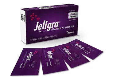 JELIGRA 100 MG ORAL JEL ICEREN 4 SASE (sildenafil sitrat) kutusu, jel. Üretici: PHARMET İLAÇ SANAYİ ANONİM ŞİRKETİ.