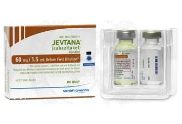 JEVTANA 60 MG/1,5 ML INFUZYONLUK KONSANTRE COZELTI 1 FLAKON ambalajı. Kabazitaksel içeren çözelti. Üretici: SANOFİ SAĞLIK ÜRÜNLERİ LTD. ŞTİ.