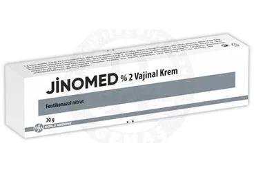 Fentikonazol nitrat içeren krem: JINOMED % 2 VAJINAL KREM kutu fotoğrafı. Üretici: PHARMAPLACE İLAÇ TİCARET ANONİM ŞİRKETİ.