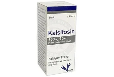KALSIFOSIN 300 MG/ 30 ML I.V./ I.M. ENJEKSIYONLUK COZELTI (kalsiyum folinat) kutusu, çözelti. Üretici: VEM İLAÇ SAN. VE TİC. ANONİM ŞİRKETİ.