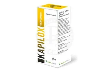 Klobetasol propiyon içeren KAPILOX %0,05 SAMPUAN kutusu. Üretici: PHARMA PLANT İLAÇ SANAYİ VE TİCARET ANONİM ŞİRKETİ.