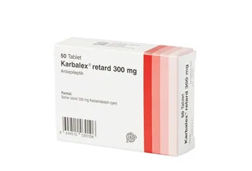 KARBALEX 300 MG UZATILMIS SALIMLI TABLET kutusu. Karbamazepin içeren tablet. Üretici: LİBA LABORATUARLARI A.Ş.