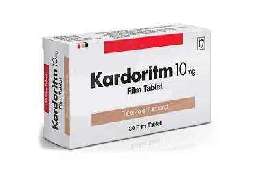 KARDORITM 10 MG 30 FILM TABLET (bisoprolol fumarat) kutusu, film kaplı tablet. Üretici: NOBEL İLAÇ PAZARLAMA VE SANAYİİ LTD. ŞTİ.