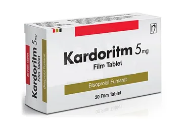 KARDORITM 5 MG 30 FILM TABLET (bisoprolol fumarat) kutusu, film kaplı tablet. Üretici: NOBEL İLAÇ PAZARLAMA VE SANAYİİ LTD. ŞTİ.