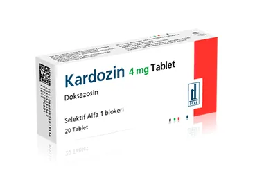 KARDOZIN 4 MG 20 TABLET (doksazosin mesilat) kutu fotoğrafı, tablet. Üretici: DEVA HOLDİNG ANONİM ŞİRKETİ.