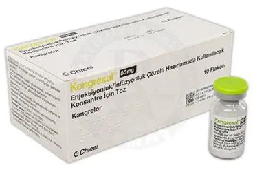 KENGREXAL 50 MG ENJEKSIYONLUK / INFUZYONLUK COZELTI HAZIRLAMADA KULLANILACAKKONSANTRE ICIN TOZ (kangrelor) kutusu, çözelti. Üretici: CHİESİ İLAÇ TİC. A.Ş.