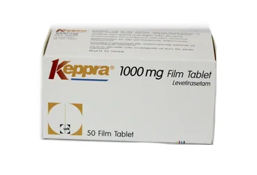 KEPPRA 1000 MG 50 FİLM TABLET (levetirasetam) ürün ambalajı, film kaplı tablet. Üretici: UCB PHARMA A.Ş.