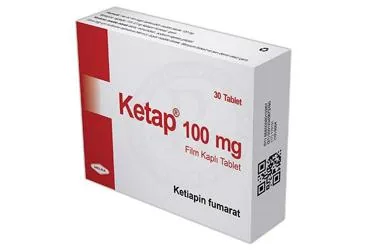KETAP 100 MG 30 FILM KAPLI TABLET (ketiapin) kutusu, film kaplı tablet. Üretici: HELBA İLAÇ İÇ VE DIŞ SANAYİ TİCARET ANONİM ŞİRKETİ.