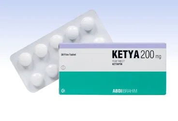 KETYA 200 MG 30 TABLET (ketiapin) kutu fotoğrafı, tablet. Üretici: ABDİ İBRAHİM İLAÇ SANAYİ VE TİCARET A.Ş.